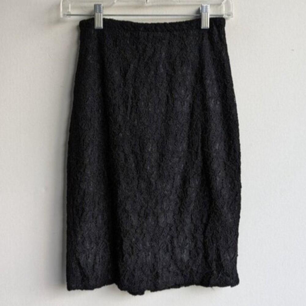 Aritzia Babaton black lace pencil skirt